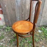 Chaise ancienne bistrot Khon n°18 bois + assise thermoformée vintage