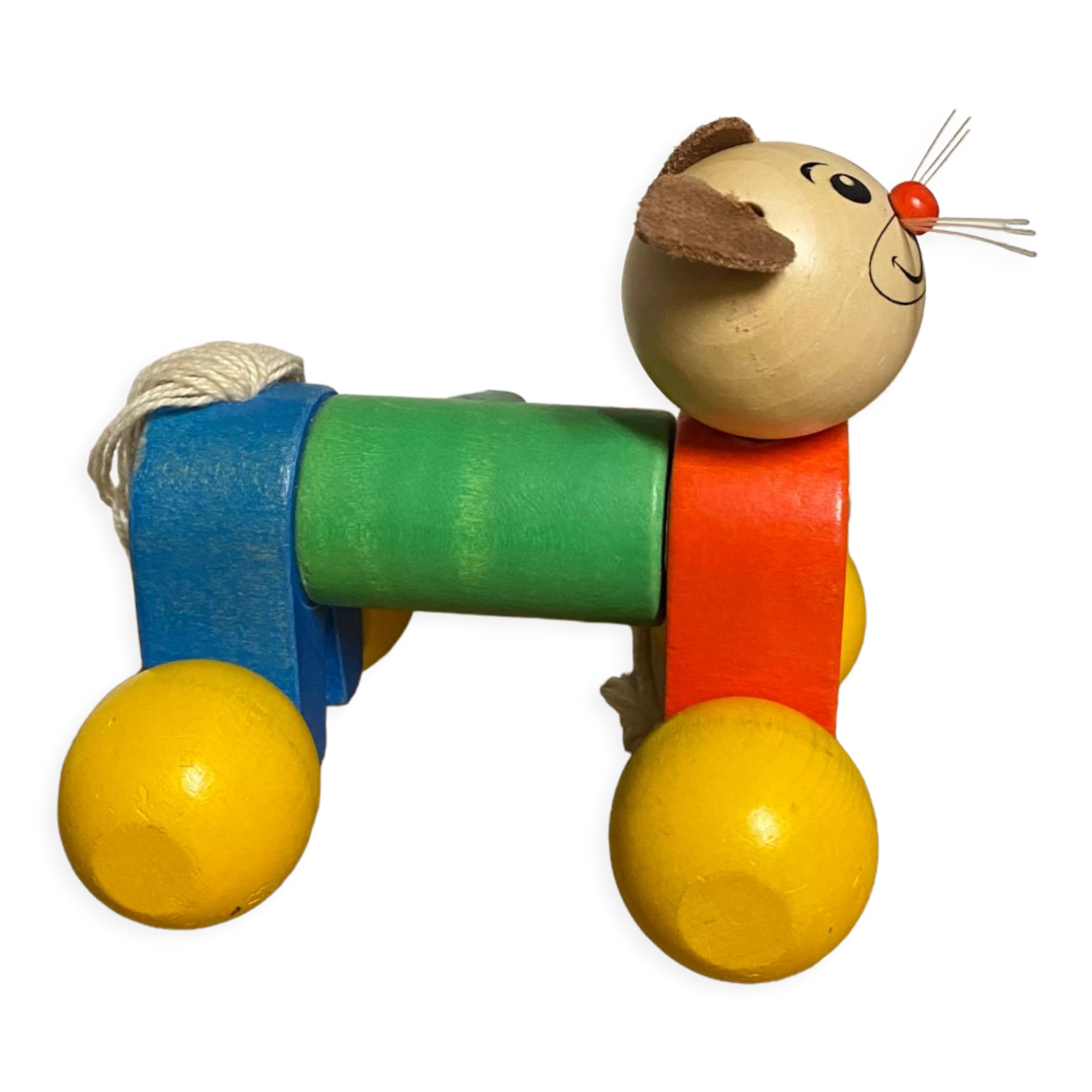 Old wooden toy to pull