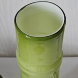 Vintage blown glass bamboo vase