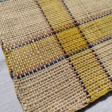 Suite of 6 placemats in woven raffia 70s