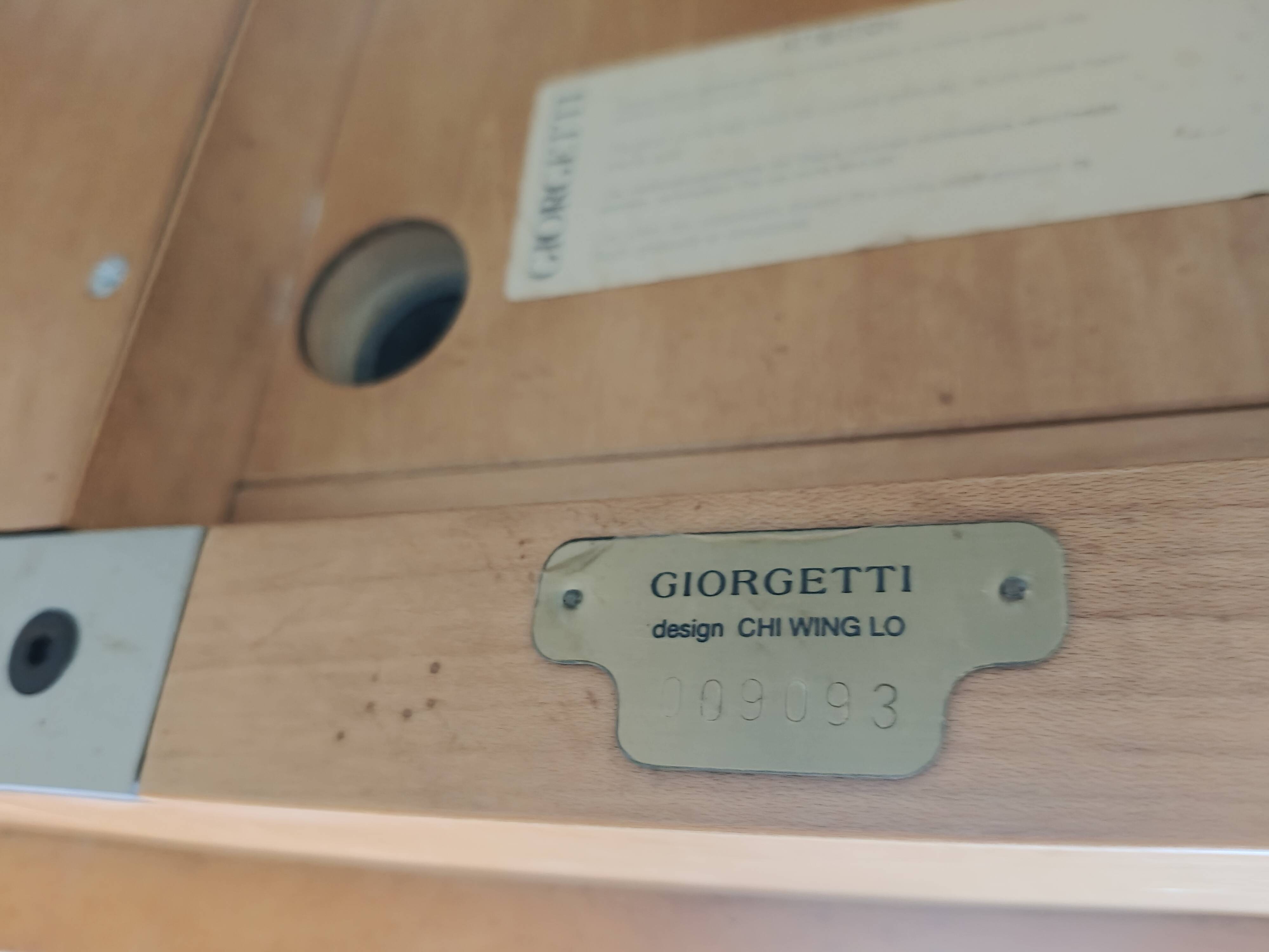 Extendable Dining table by Chi Wing Lo for Giorgetti, Italy