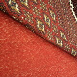 Traditional small vintage red wool persian rug handmade oriental area rug - 67x138cm