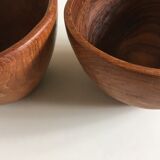 Pair of teak bowls