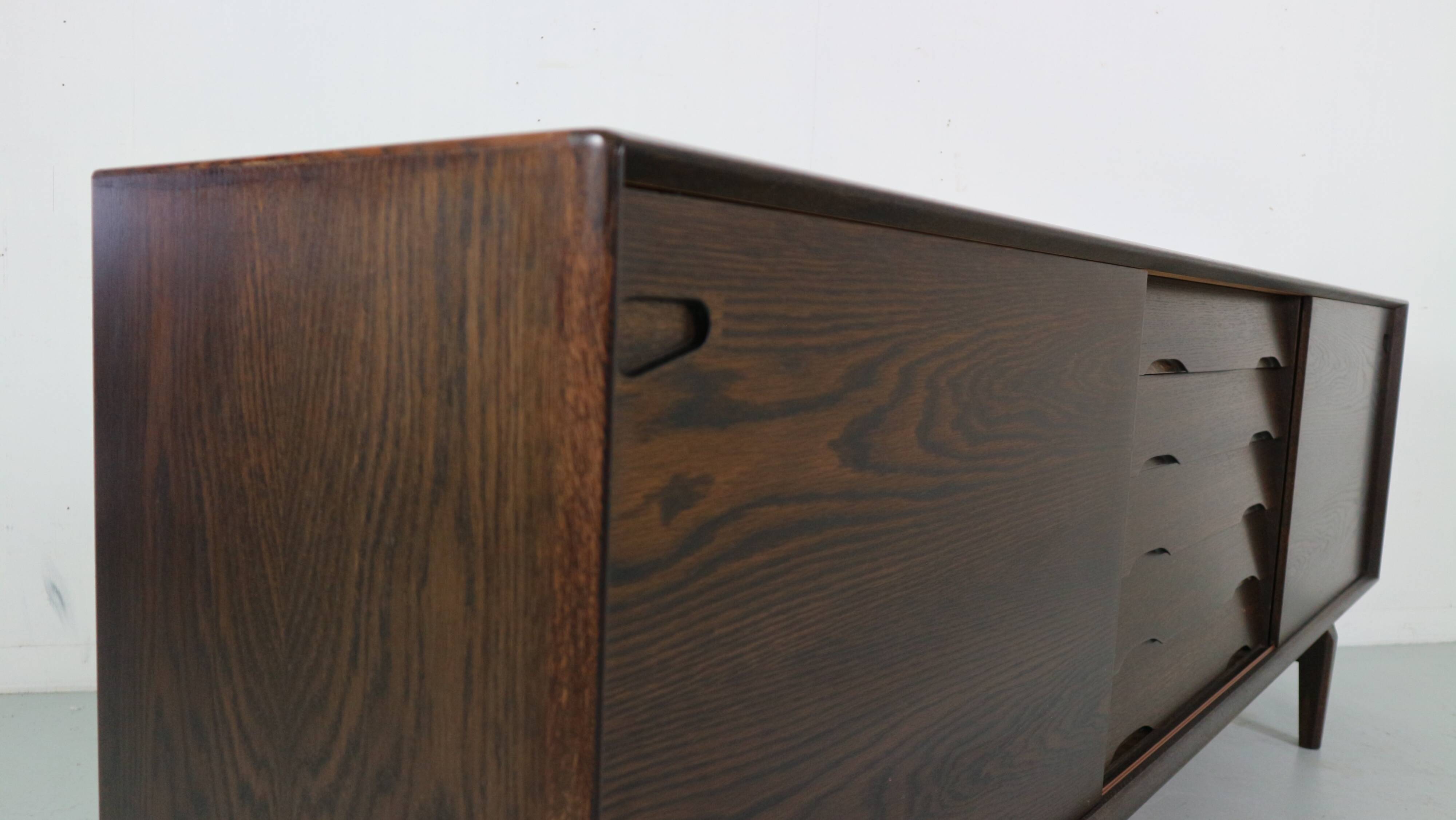 Skovby Møbelfabrik Darkened Oak Sideboard "Model 65", 1960 Denmark