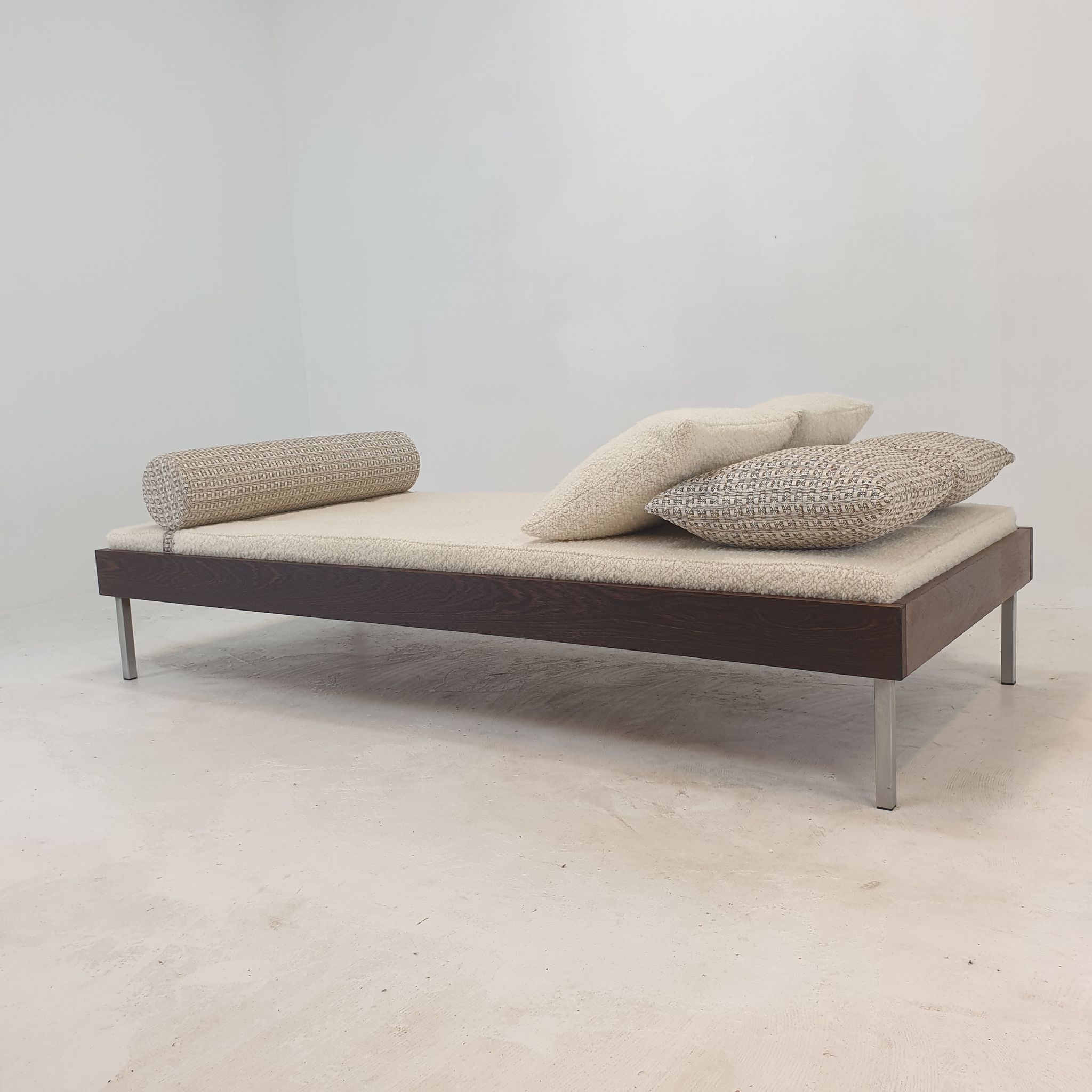 Wengé Daybed with Dedar Cushions and Bolster, 1970s