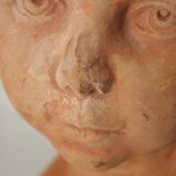 Ancient terracotta bust signed Beaulieu