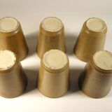 Set of 6 stoneware cups 1970