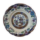 Assiette terre de fer creil et montereau 688 décor chinois
