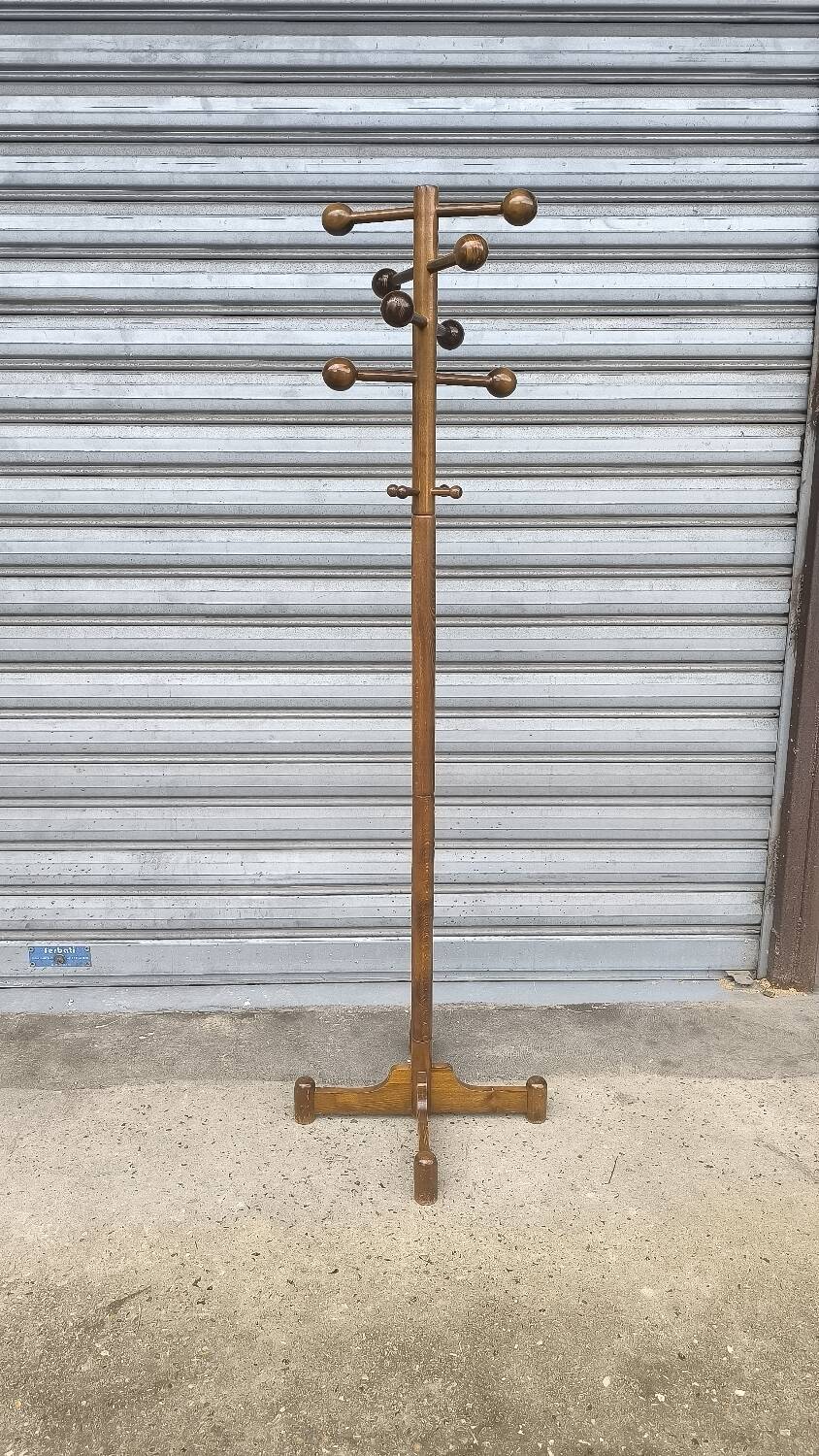 Scandinavian Beech Coat Rack 1960