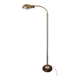 Art Deco Bauhaus floor lamp from the 1930s – nickel-plated brass, adjustabl