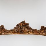 20th century wood-carved Louis XV style console with marble top, France ca. 1970