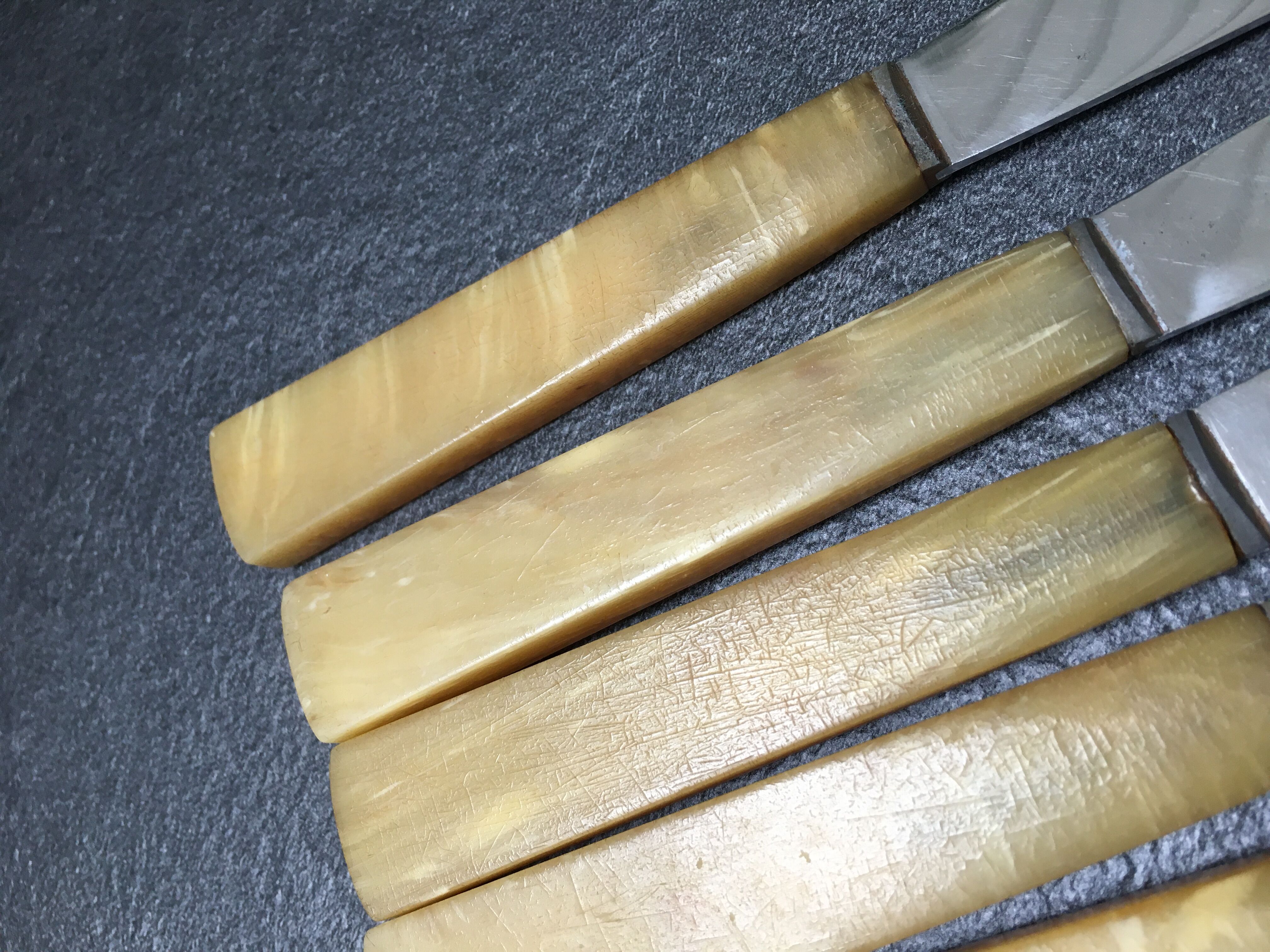 Set of 6 knives stainless blade bakelite sleeve