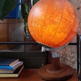 Vintage earth globe with light, Germany 1949