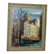 Oil painting on Swedish canvas "City and Canal" by Valentine