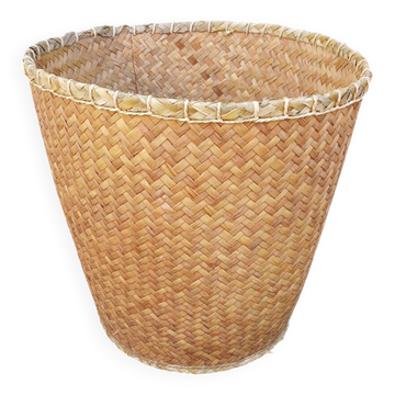 Woven straw basket