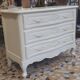 White patinated chest of drawers
