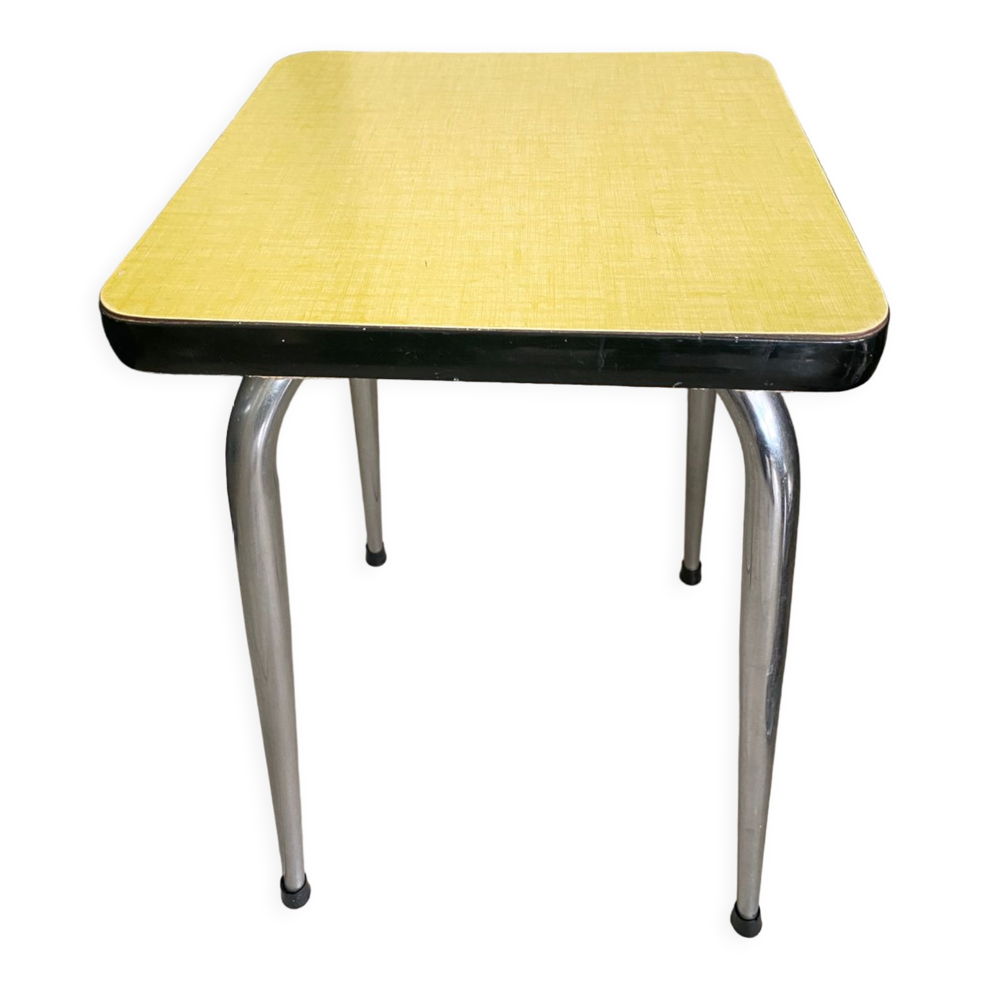 Yellow Formica stool