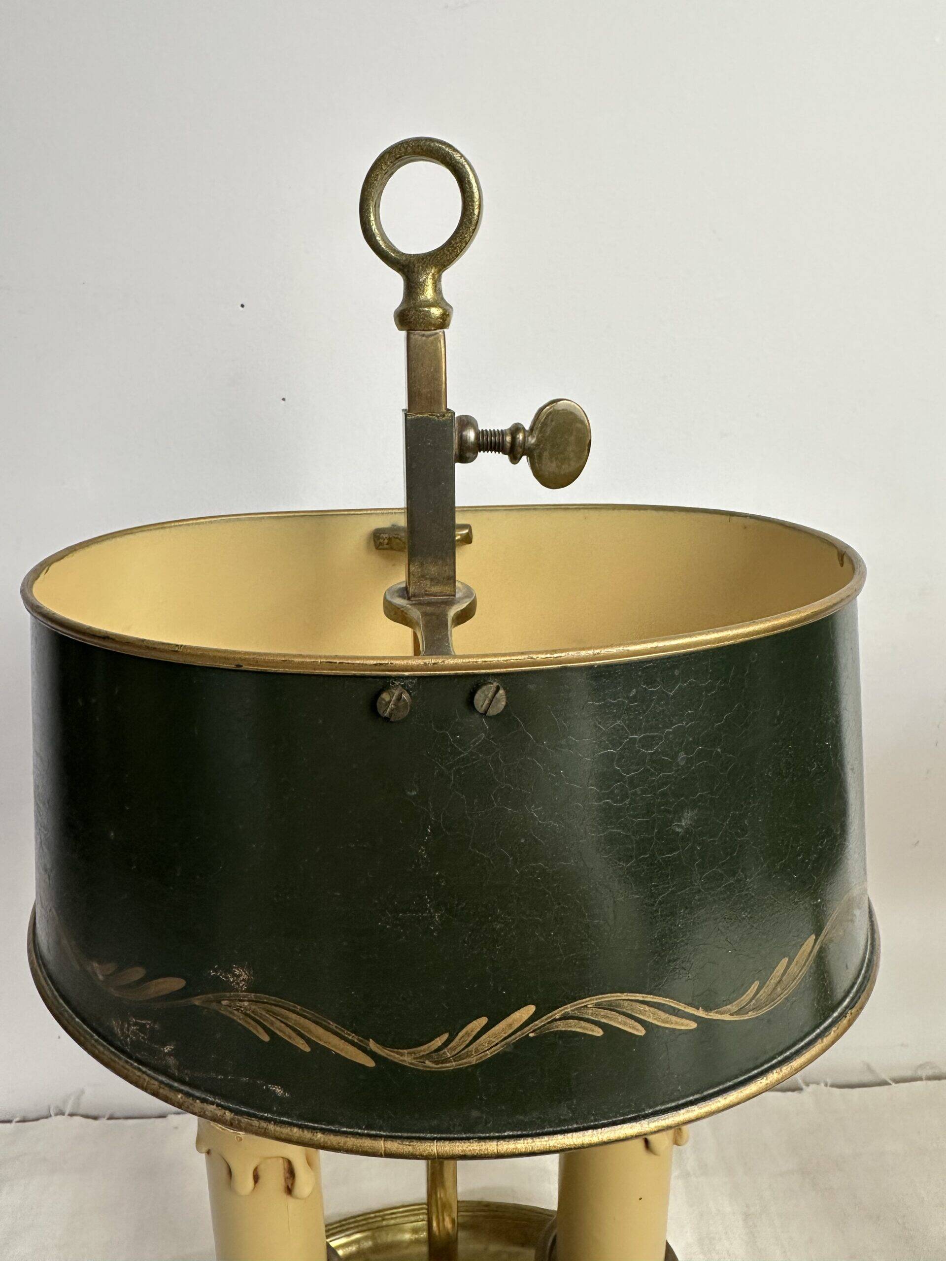A pair of old brass bed warmers.