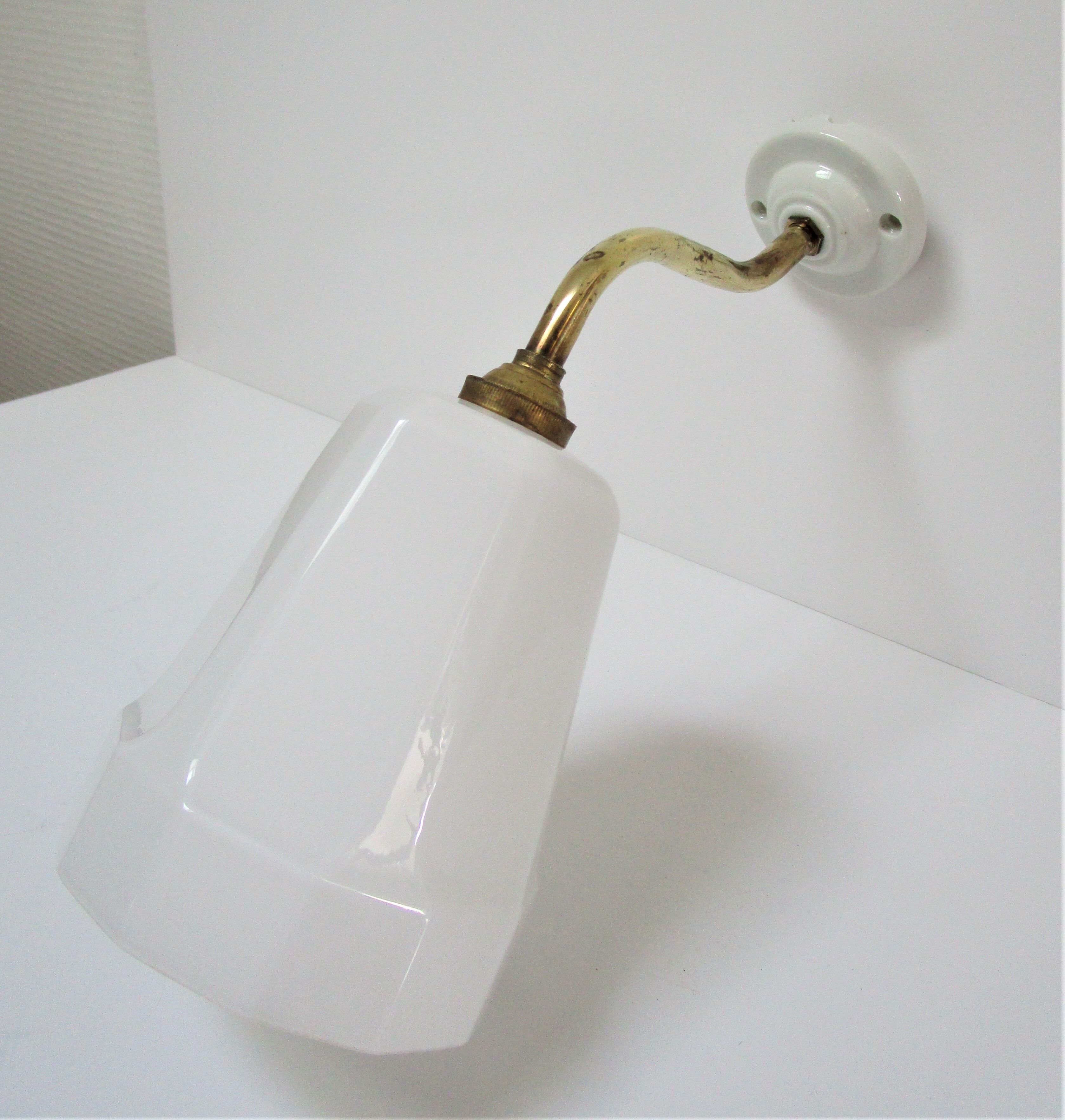 Art Deco porcelain opaline brass 30s