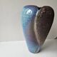 Brutalist ceramic glazed stoneware vase free form (attributed to a & n pinel)