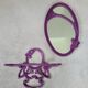 Bathroom set enamelled cast iron mirror door set