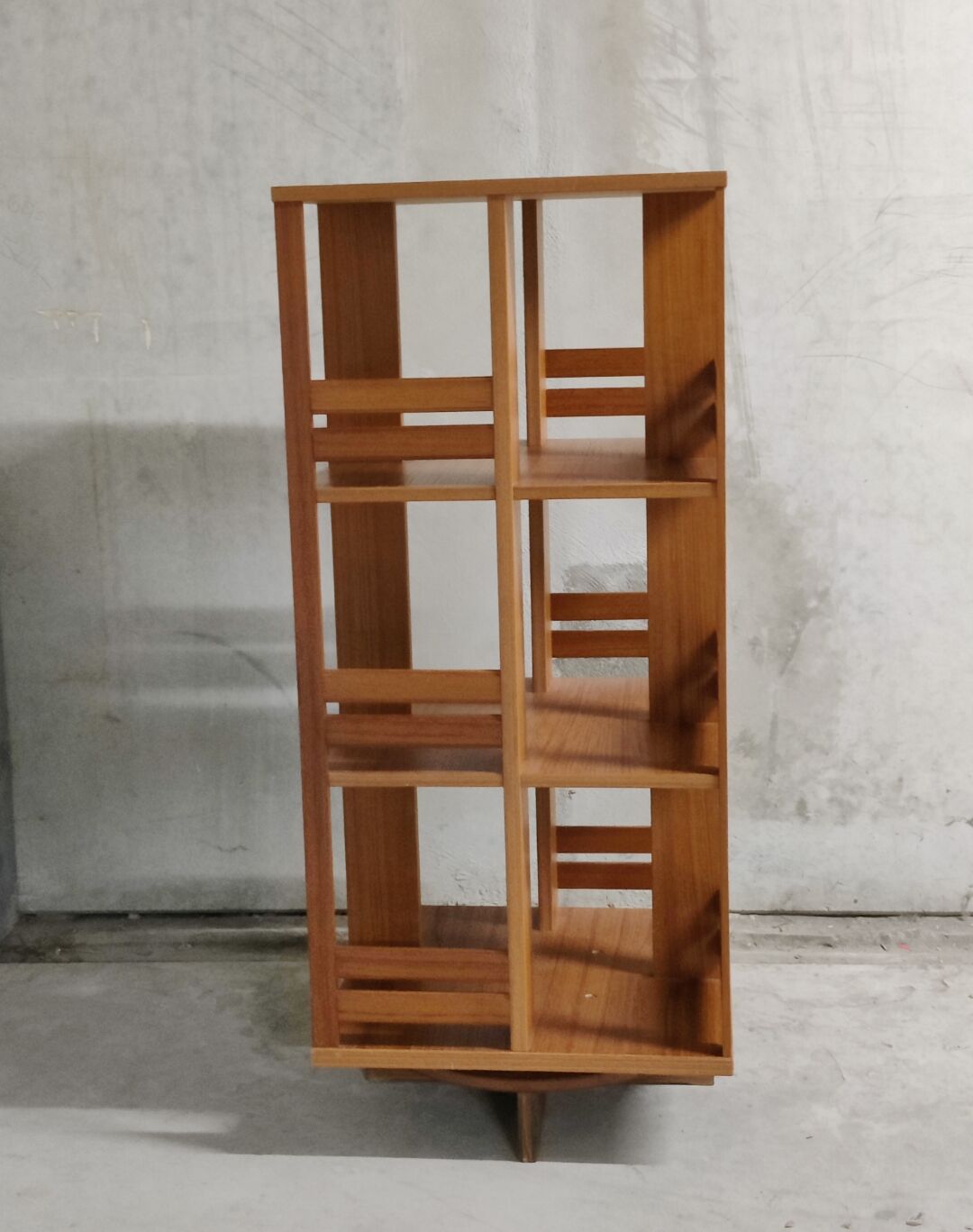 Vintage Scandinavian rotating bookcase