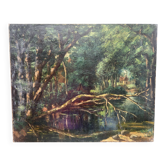 "Study for the fallen tree" oil on canvas signed 1925