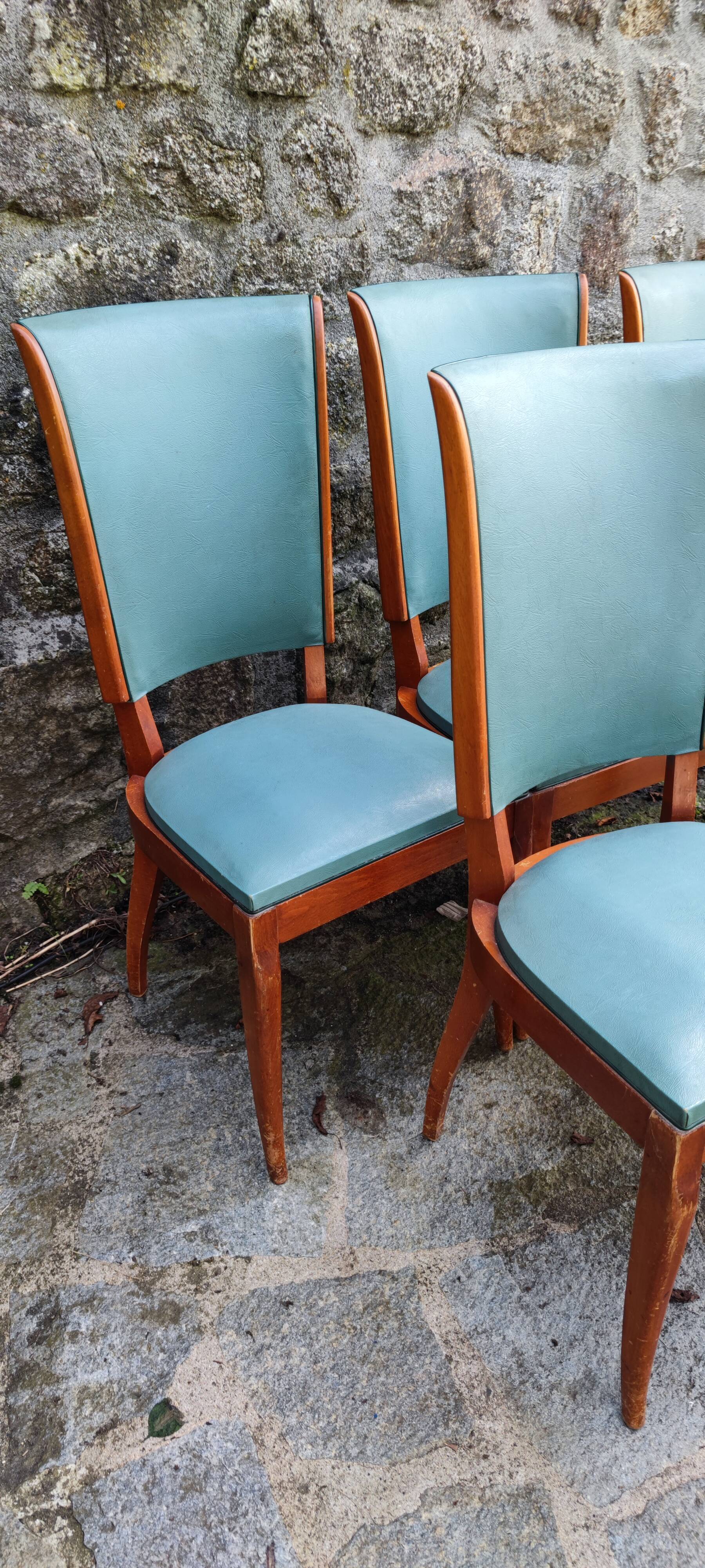 6 art deco chairs 1940