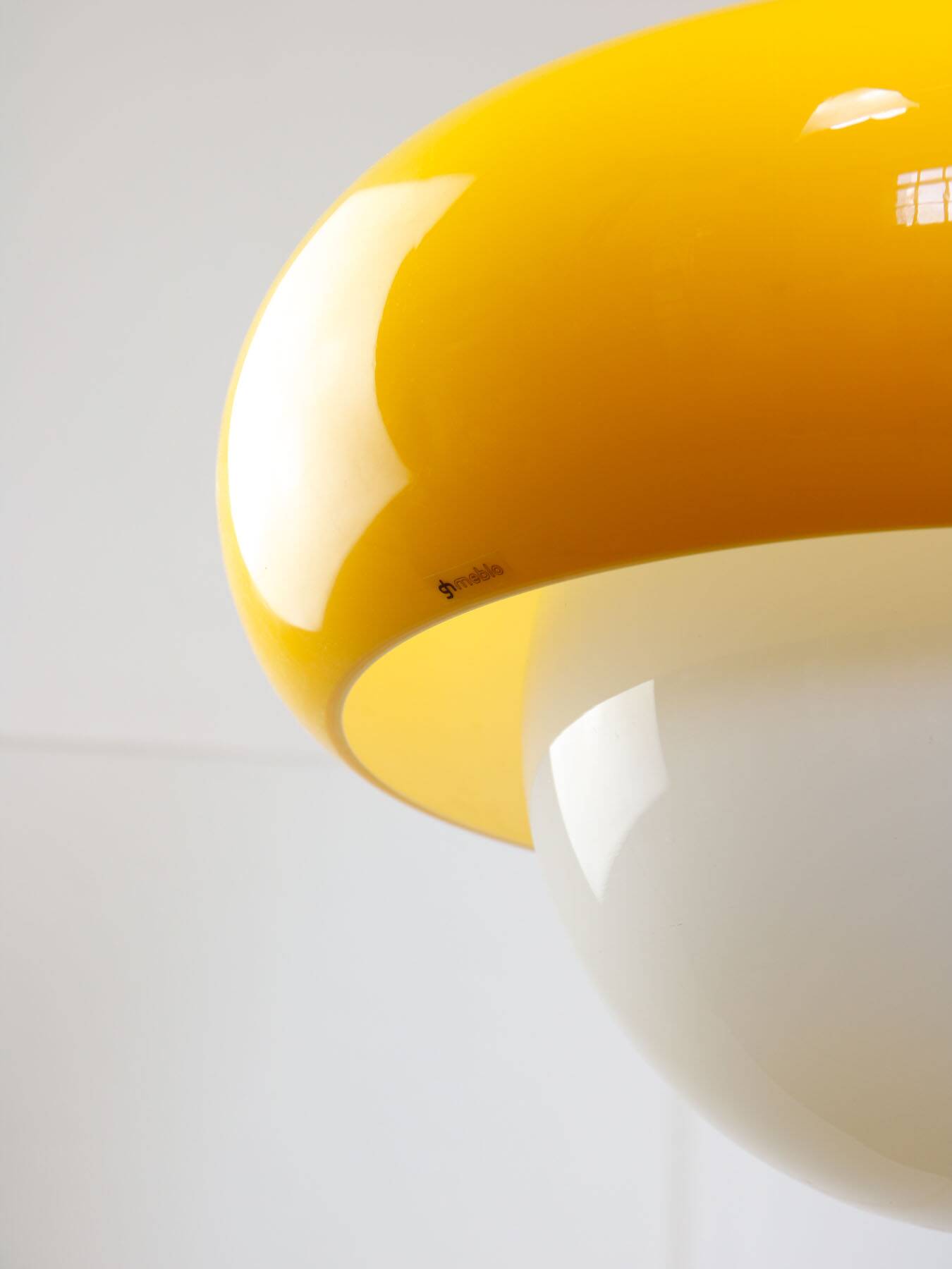 Large Space Age Model Best Pendant from Guzzini in Yellow, 1970s