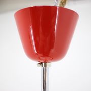 Mid-century red chandelier, Napako, 1970