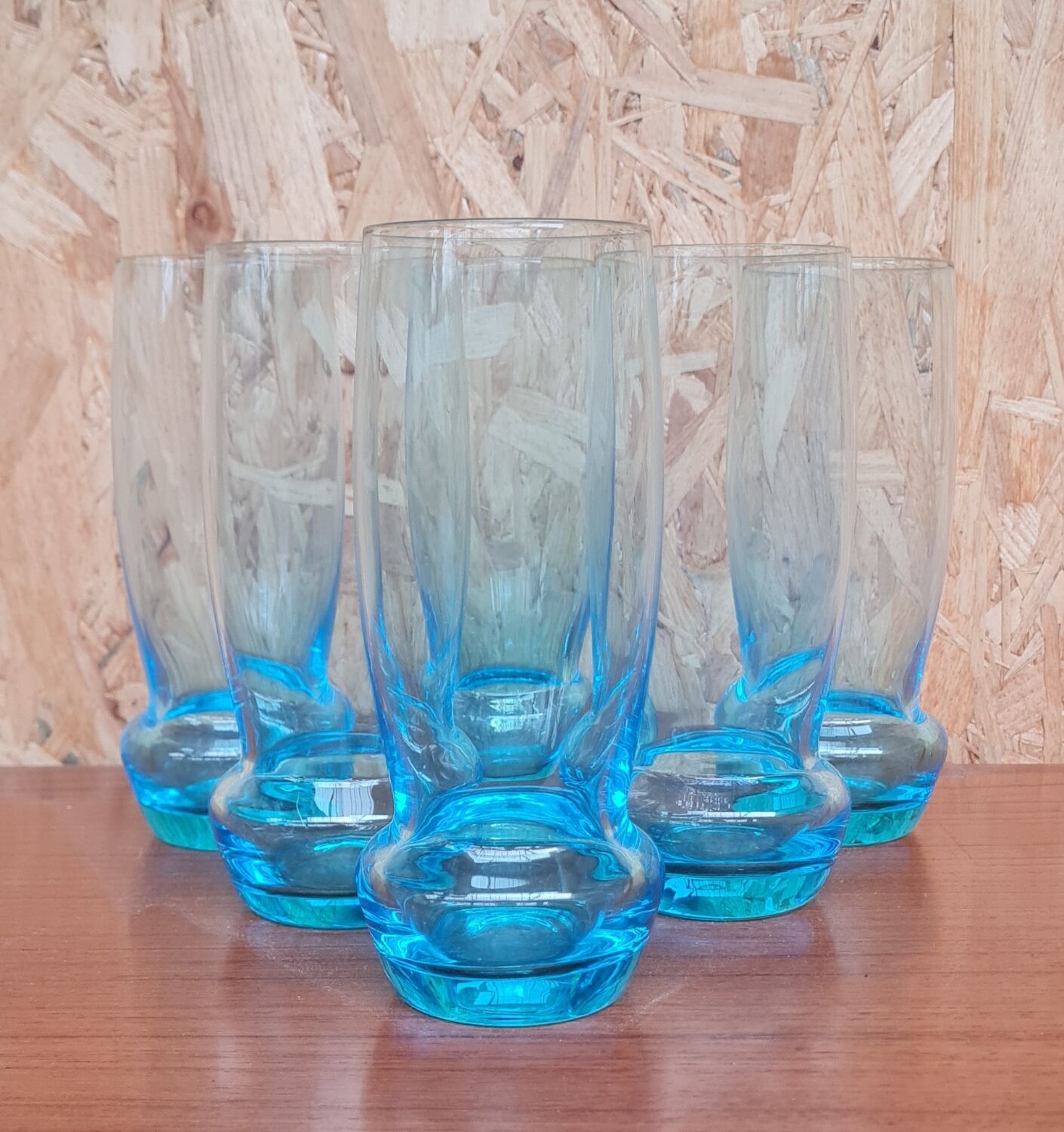 Set of 6 crystal water glasses