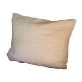 Old white linen cushion monogram