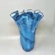1970s Exquisite "Fazzoletto" Murano Glass Vase by Dogi. Made in Italy
