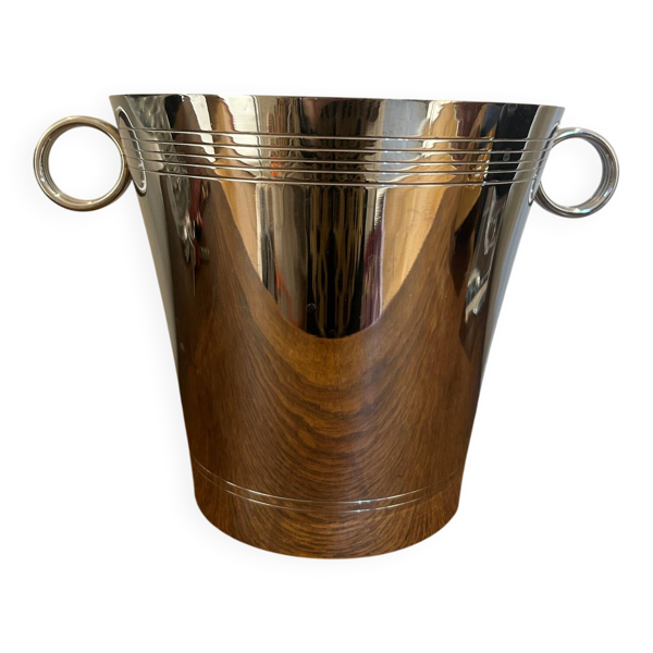 seau à champagne en métal chromé 1950