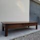 Rustic farmhouse coffee table with two drawers, solid oak, 19th century - 1.97m