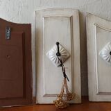 Shabby chic triptych hanger.