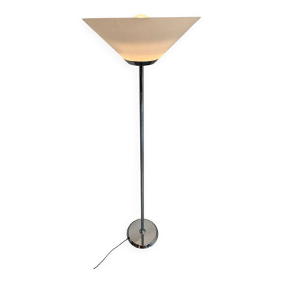 Lampadaire en métal et plastique blanc Swisslamps SLZ, années 80