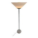 Floor lamp in white metal and plastic, Swisslamps SLZ design, vintage 80s