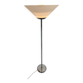 Floor lamp in white metal and plastic, Swisslamps SLZ design, vintage 80s