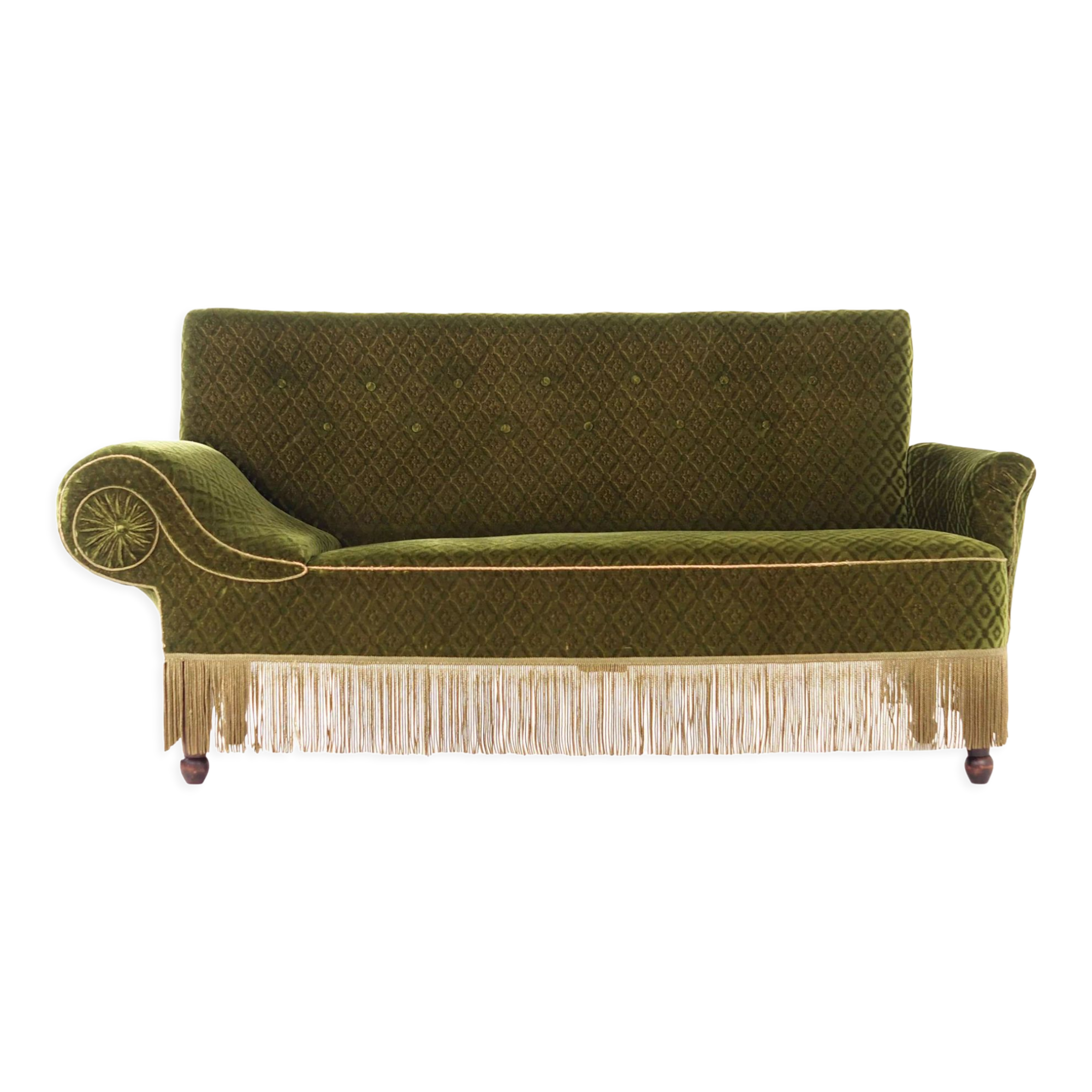 Antique sofa-bed in green colour
