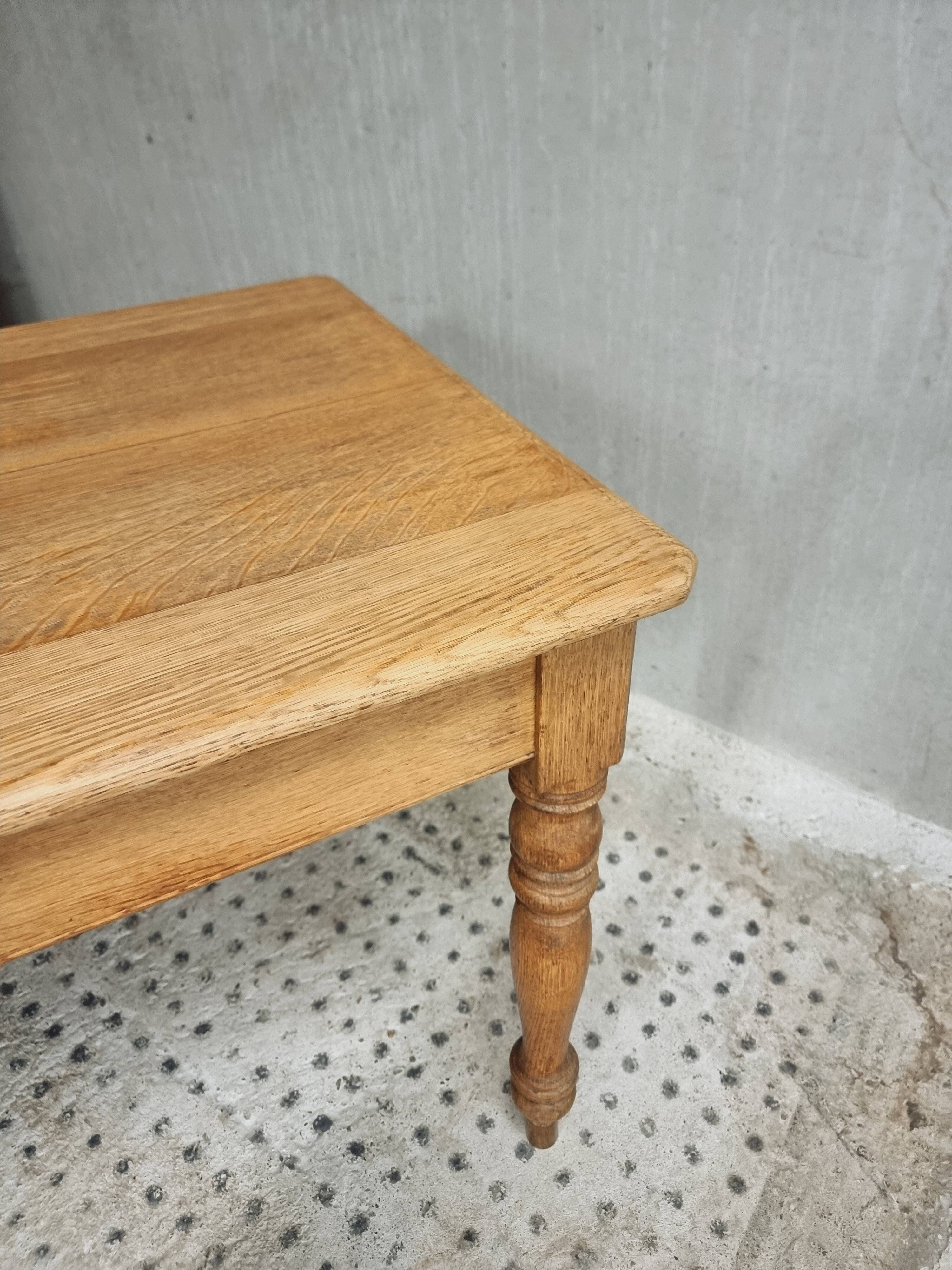 Antique oak table dining table kitchen table 69 x 130 cm