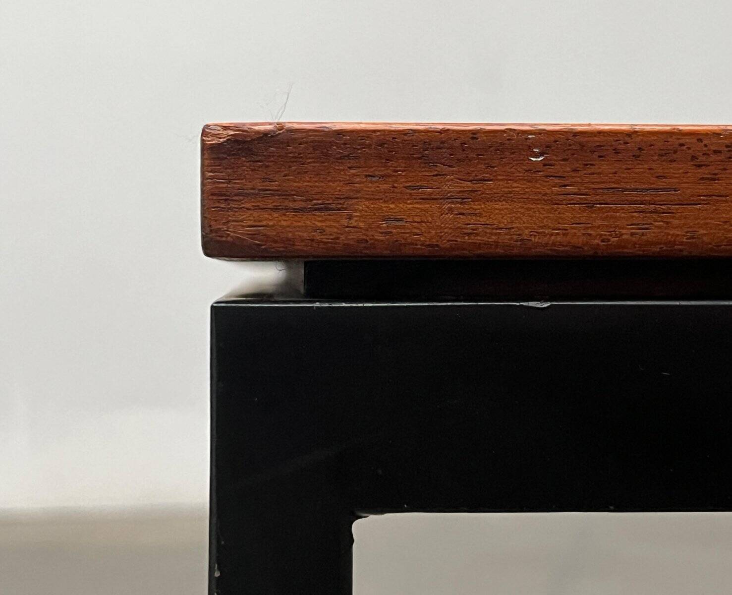 Mid-century minimalist teak side table by Florence Knoll for Knoll International, 1950s.