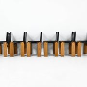 6 Monk dining chairs by Afra & Tobia Scarpa for Molteni, 1970