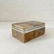 Vintage 60s rectangular onyx alabaster jewelry box