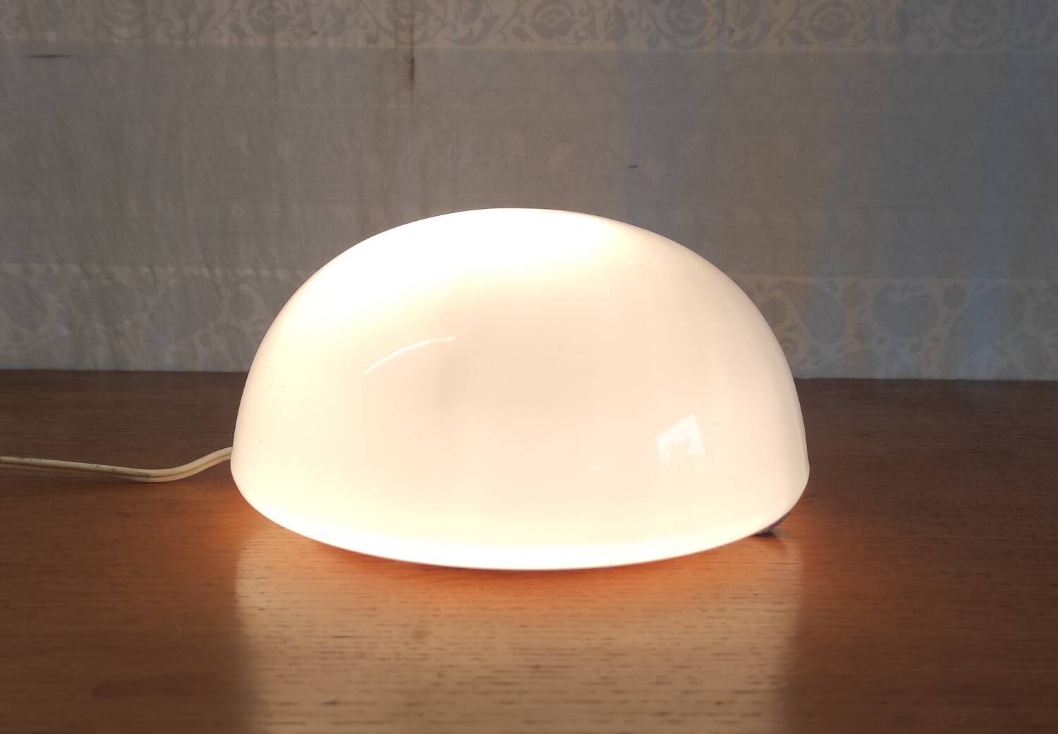 Opaline globe wall light 20 cm - 50s/60s