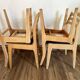 Set of 4 ribbed fabric chairs