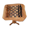 Table d'échecs en bois d'olivier rustique jeu d'échecs 19