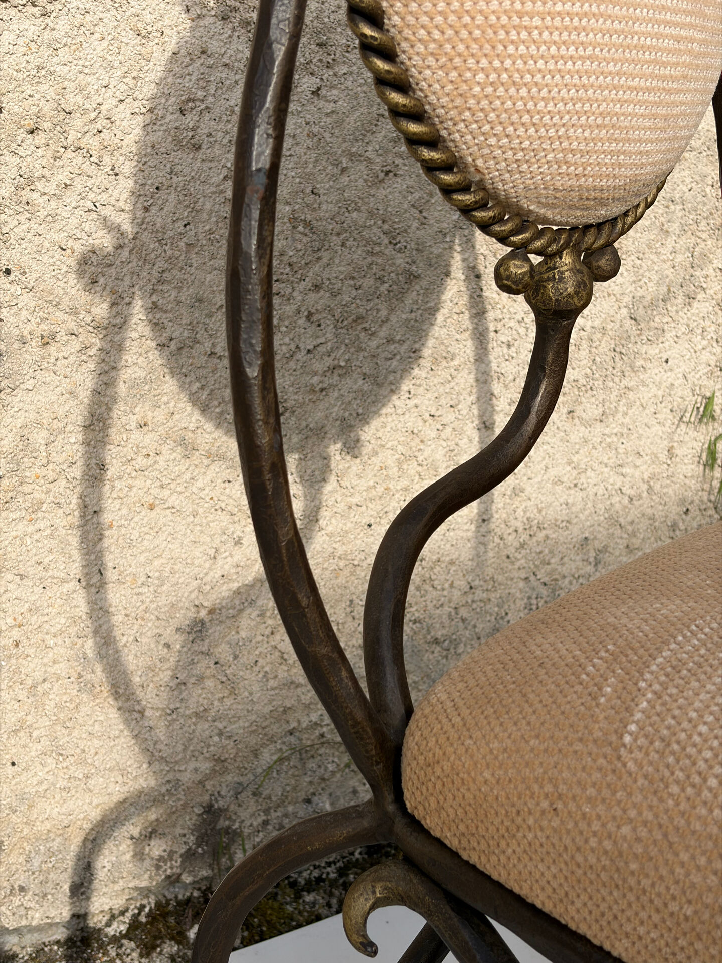 Vintage wrought iron chair design 80s/90s