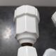 Lot of two porcelain wall lights 1930 Art Deco bathroom