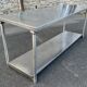 Professional double-top stainless steel table